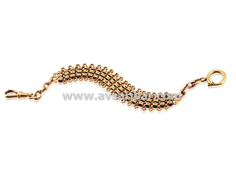 18K GOLD OLD WATCH CHAIN 